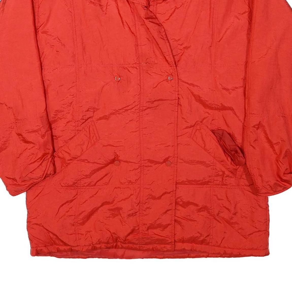 SECRET Womens Red Jacket L Polyester Blend Plain Zip Casual Lightweight