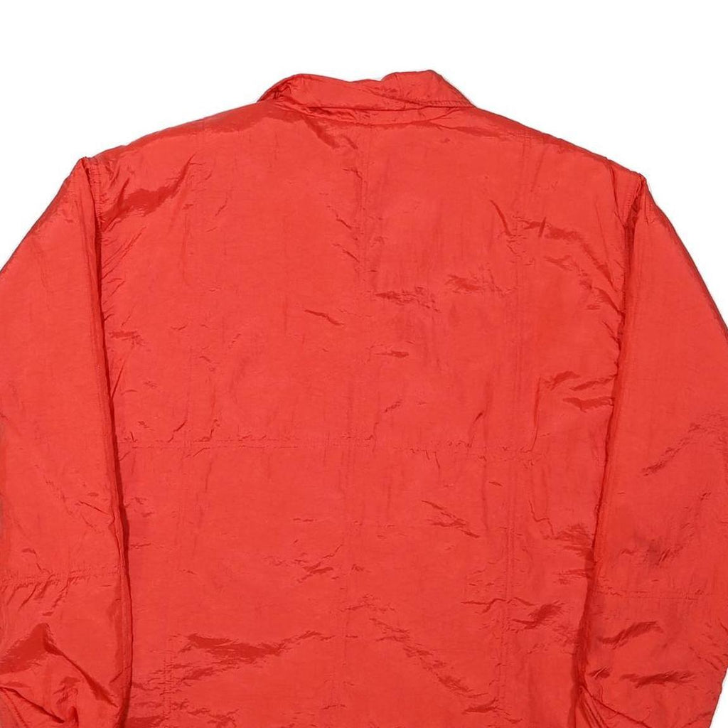 SECRET Womens Red Jacket L Polyester Blend Plain Zip Casual Lightweight