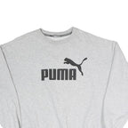 PUMA Womens Grey Sweatshirt Pullover XL Cotton Blend Crew Neck Casual Sportswear