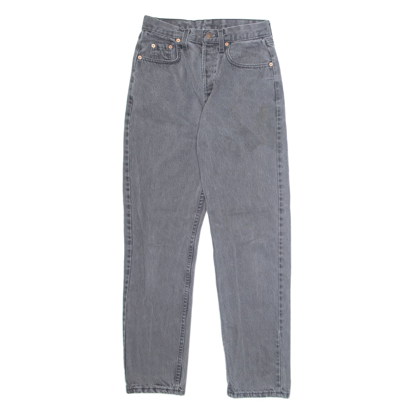 LEVI'S 818 Orange Tab Womens Jeans Grey Regular Tapered 90s W24 L29