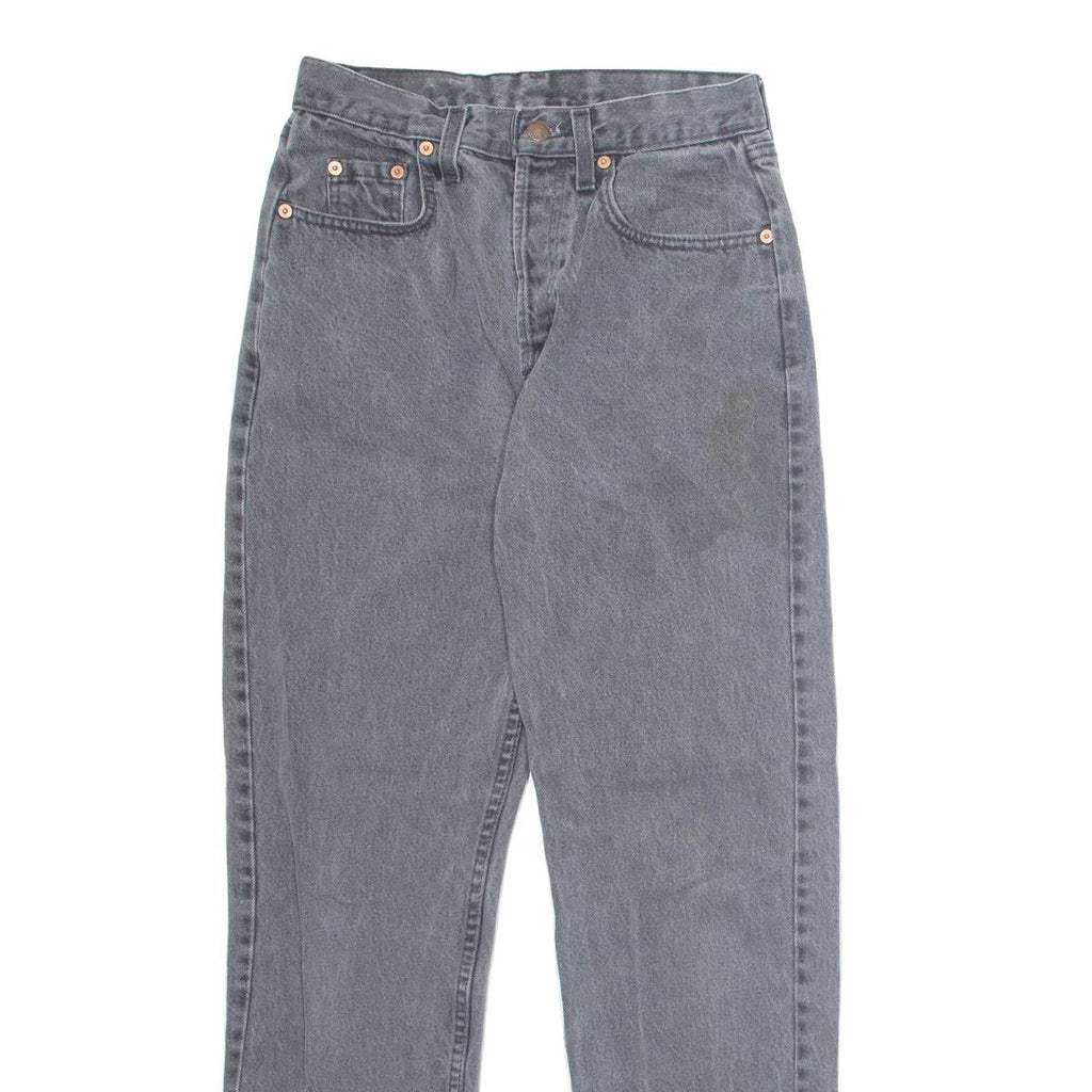 LEVI'S 818 Orange Tab Womens Jeans Grey Regular Tapered 90s W24 L29