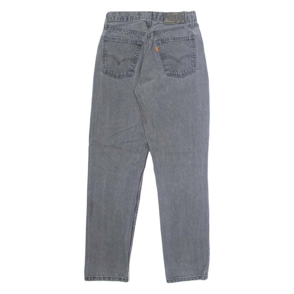 LEVI'S 818 Orange Tab Womens Jeans Grey Regular Tapered 90s W24 L29
