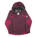 JACK WOLFSKIN Womens Burgundy & Pink Outdoor Zip Jacket UK 10 Polyester Blend