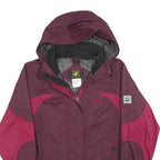 JACK WOLFSKIN Womens Burgundy & Pink Outdoor Zip Jacket UK 10 Polyester Blend