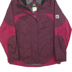 JACK WOLFSKIN Womens Burgundy & Pink Outdoor Zip Jacket UK 10 Polyester Blend