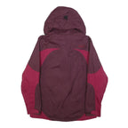JACK WOLFSKIN Womens Burgundy & Pink Outdoor Zip Jacket UK 10 Polyester Blend