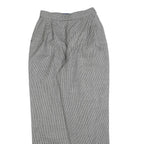 LADY BOWDEN Womens Wool Blend Regular Straight Trousers W26 L30 Black & White