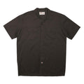 DICKIES Mens Black Work Shirt XL Short Sleeve Button Front Durable Polyester