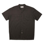 DICKIES Mens Black Work Shirt XL Short Sleeve Button Front Durable Polyester