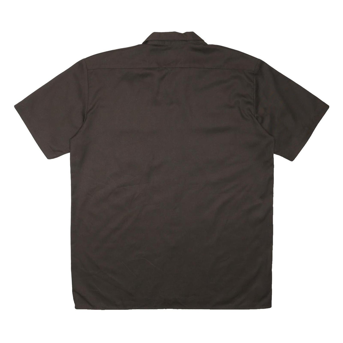DICKIES Mens Black Work Shirt XL Short Sleeve Button Front Durable Polyester