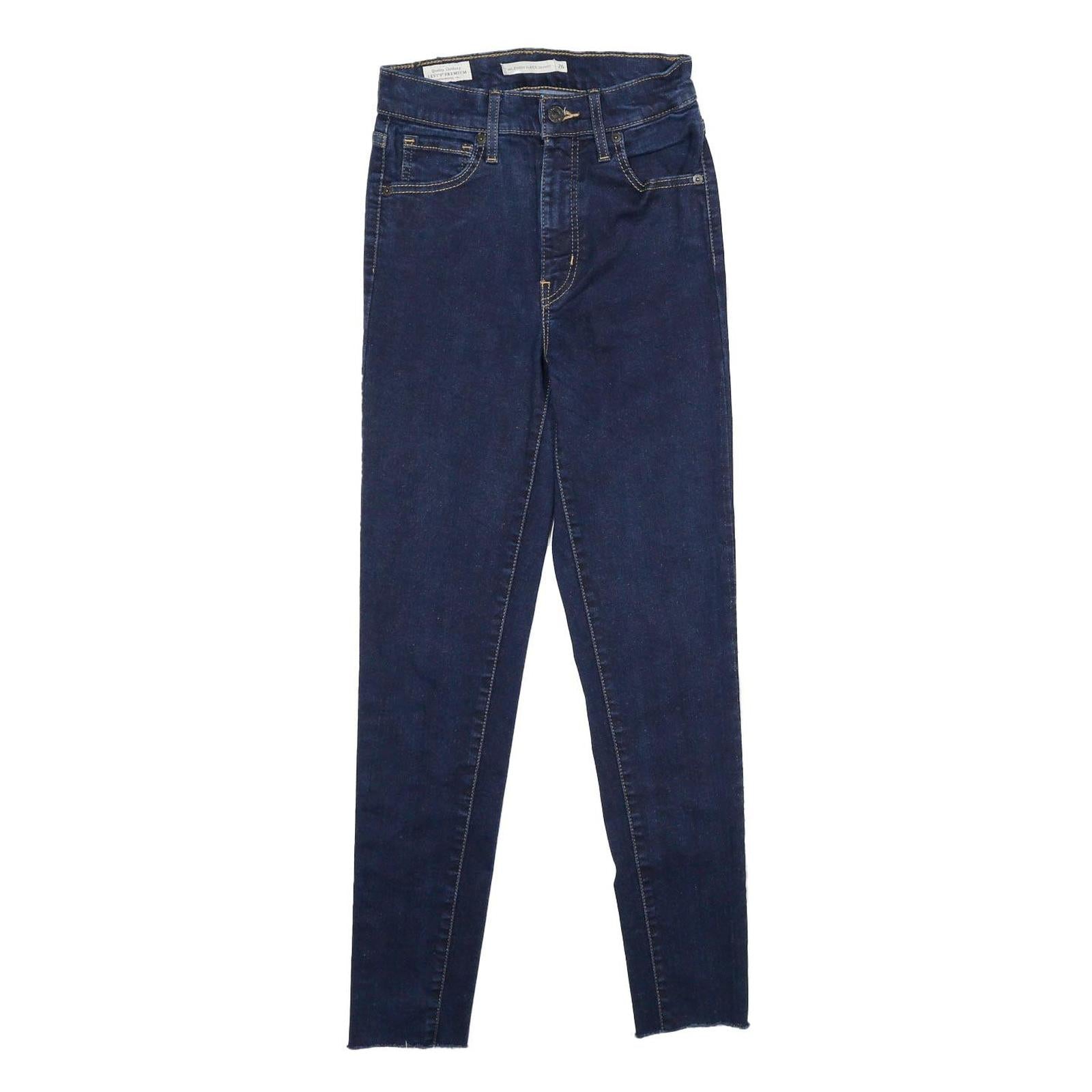 LEVI'S Mile High Super Skinny Womens Jeans Blue Slim Skinny Denim Raw W26 L27