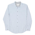 CALVIN KLEIN Mens Blue Plain Shirt M Button Pocket Casual Cotton Long Sleeve