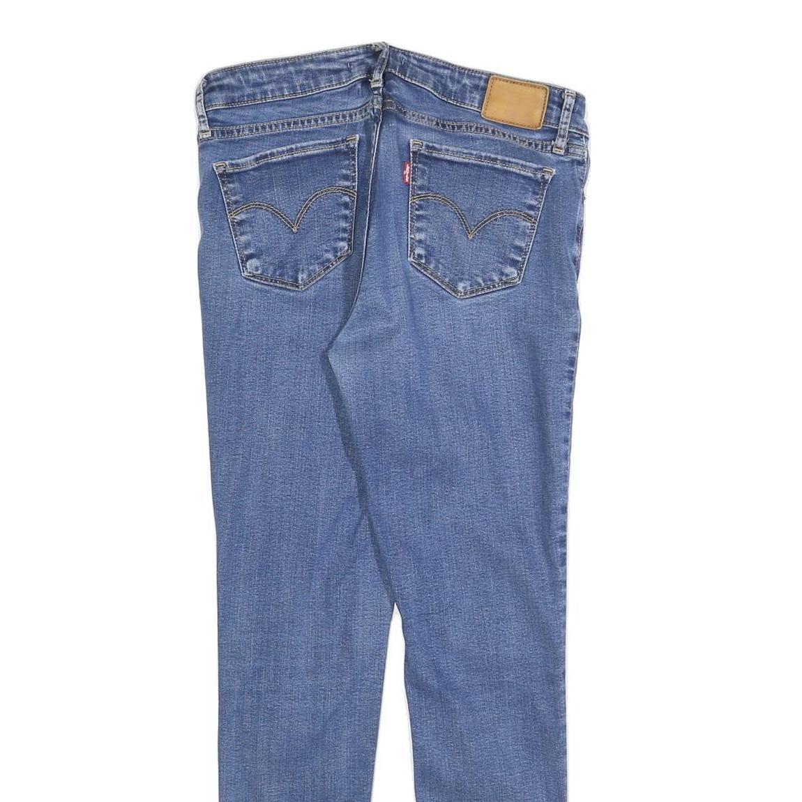 LEVI'S 711 BIG E Womens Slim Jeans Denim Medium Wash W28 L28 Stretch Cotton