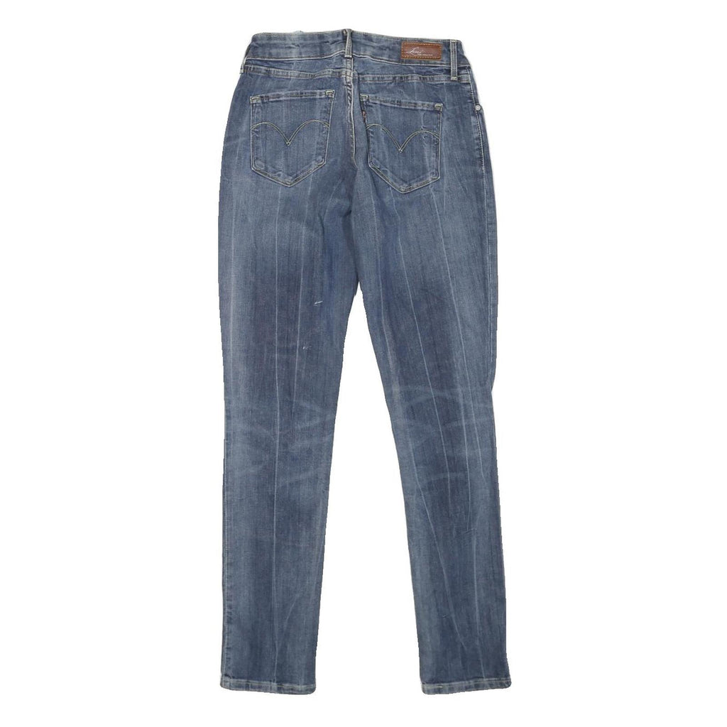 LEVI'S Womens Blue Slim Skinny Denim Medium W25 L29 Classic Fit Zipped Jeans
