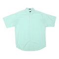 CLUB ROOM Mens Mint Green Cotton Blend Shirt M Short Sleeve Button Down Casual
