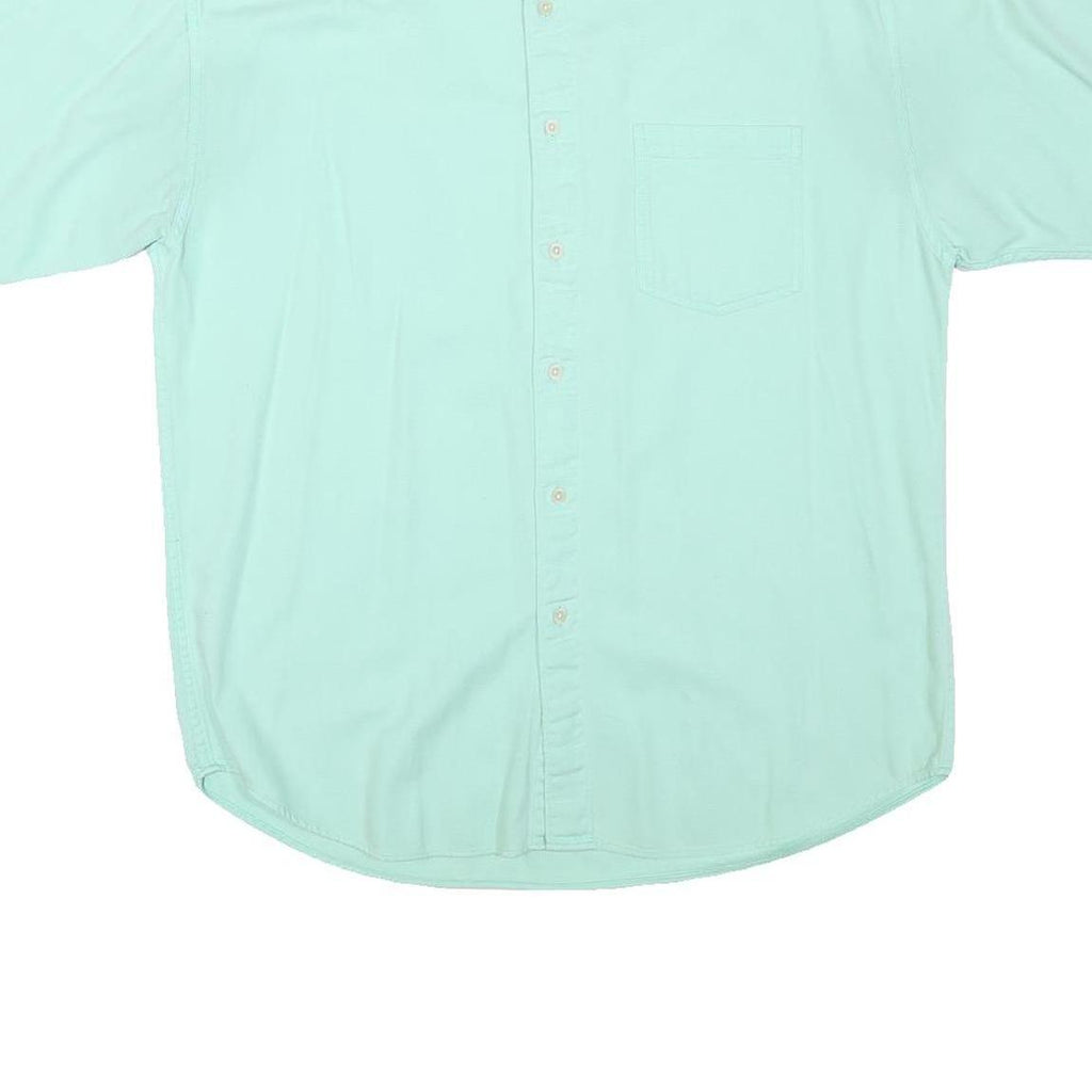 CLUB ROOM Mens Mint Green Cotton Blend Shirt M Short Sleeve Button Down Casual