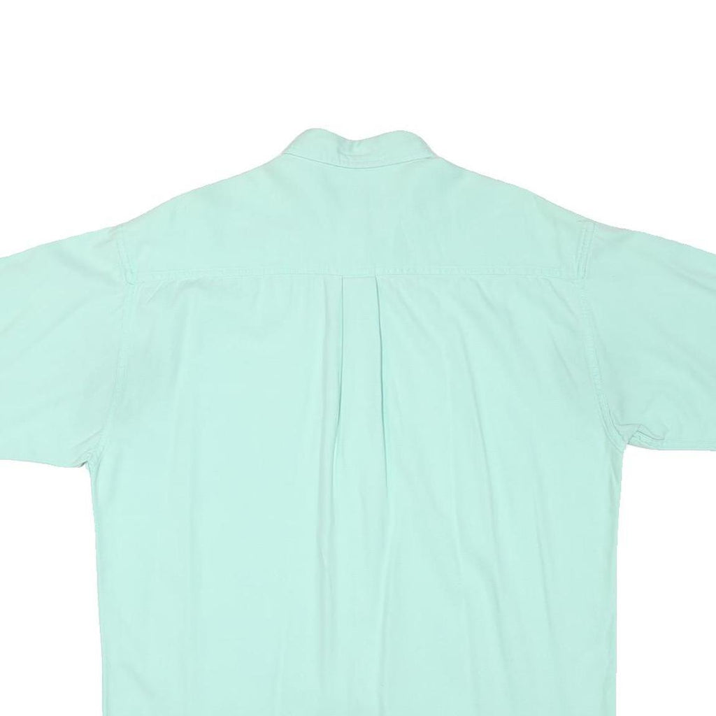CLUB ROOM Mens Mint Green Cotton Blend Shirt M Short Sleeve Button Down Casual