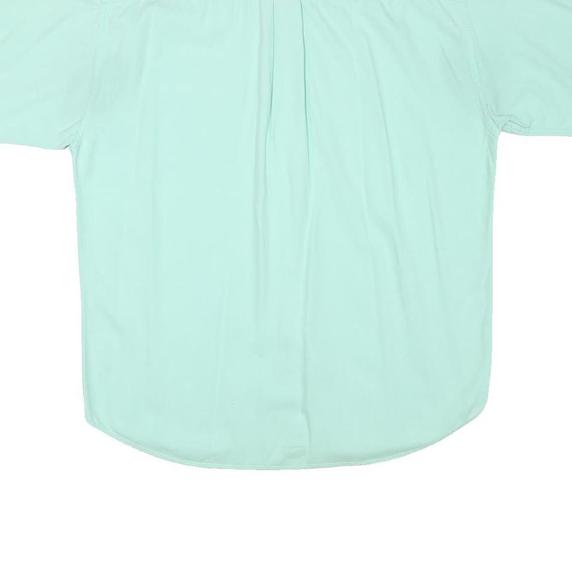 CLUB ROOM Mens Mint Green Cotton Blend Shirt M Short Sleeve Button Down Casual