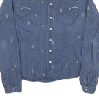 G-STAR Womens Blue Cotton Blend Shirt XS Button Front Lightweight Casual