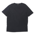 BOSS HUGO BOSS Mens Black Cotton Blend T-Shirt 2XL Short Sleeve V-Neck Classic