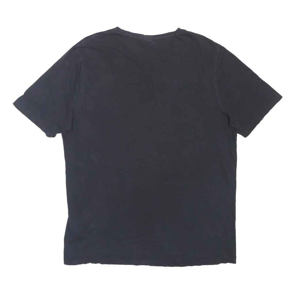 BOSS HUGO BOSS Mens Black Cotton Blend T-Shirt 2XL Short Sleeve V-Neck Classic