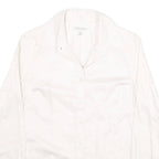 BANANA REPUBLIC Womens White Shirt UK 4 Cotton Blend Button Collar Long Sleeve