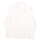 BANANA REPUBLIC Womens White Shirt UK 4 Cotton Blend Button Collar Long Sleeve