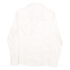 BANANA REPUBLIC Womens White Shirt UK 4 Cotton Blend Button Collar Long Sleeve