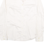 BANANA REPUBLIC Womens White Shirt UK 4 Cotton Blend Button Collar Long Sleeve