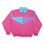 CUSTOM PROJECTIONS Womens Pink & Blue Colourblock Casual Jacket L Polyester