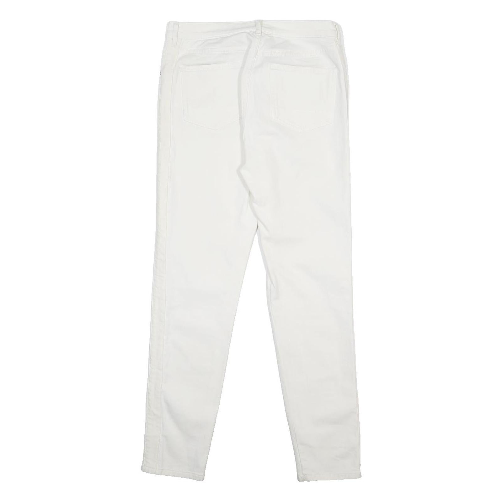 BELSTAFF Womens Jeans White Regular Skinny Denim W29 L29 Stretch Zip Fastening