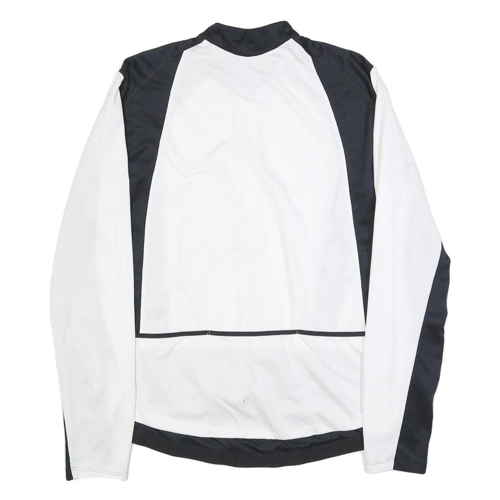 SPECIALIZED Mens Black & White Cycling Jersey L Long Sleeve 1/4 Zip Athletic