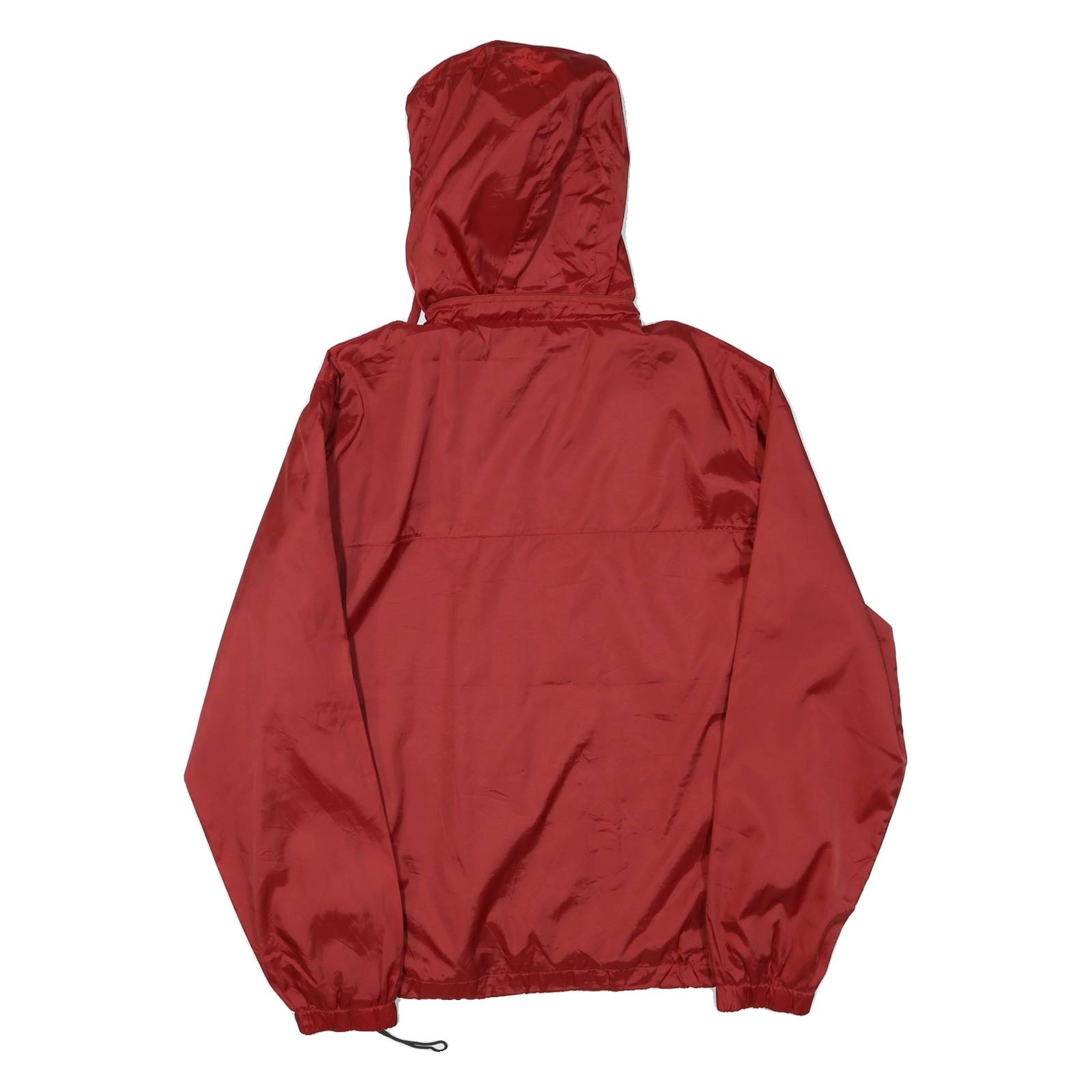 STARTER Mens Red & Black Zip Hooded Jacket L Polyester Blend Sports Casual