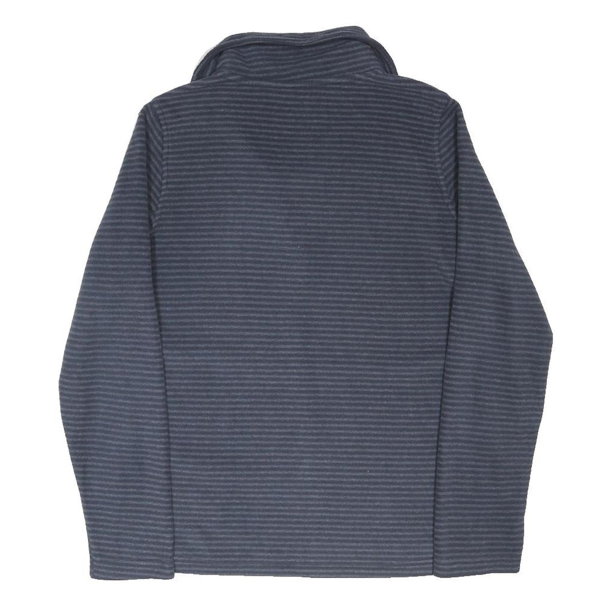 REGATTA Womens Blue Striped Jumper 1/4 Zip Polyester Blend UK 12 Casual Outdoor