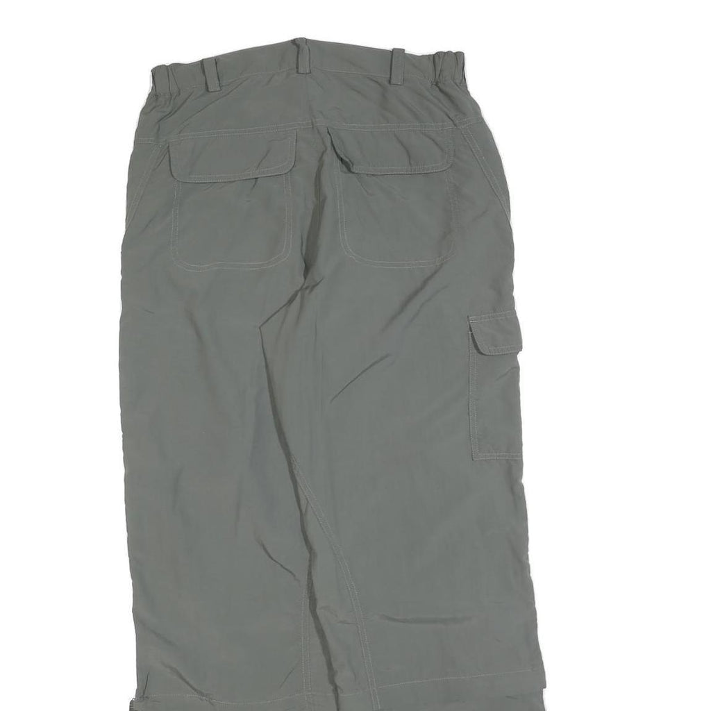 CELCIUS Mens Polyester Blend Grey Regular Cargo Trousers W30 L30 Outdoor Zip