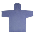 Womens Blue Hooded Pullover Hoodie S Cotton Blend Relaxed Fit Casual Style