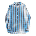 TOMMY HILFIGER Mens Blue & White Check Shirt S Button-Down Long Sleeve Casual