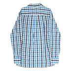 TOMMY HILFIGER Mens Blue & White Check Shirt S Button-Down Long Sleeve Casual