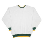 LEGENDS ATHLETIC Mens Grey Green & Yellow Packers Crew Neck L Cotton Blend