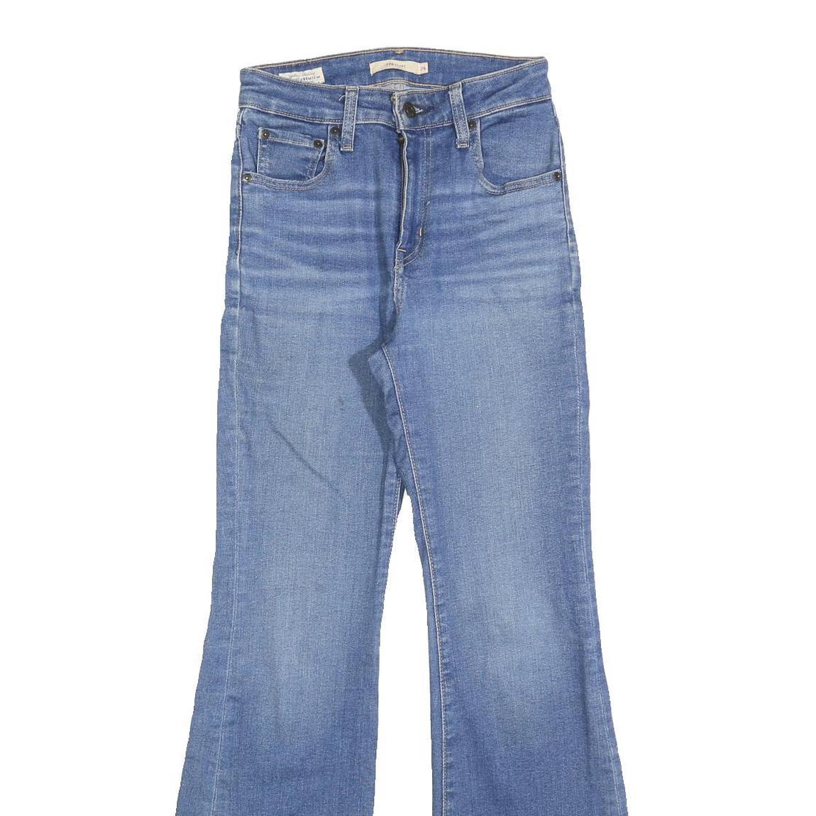 LEVI'S 726 BIG E Womens Slim Flared Denim Medium Wash W26 L30 Vintage Cotton