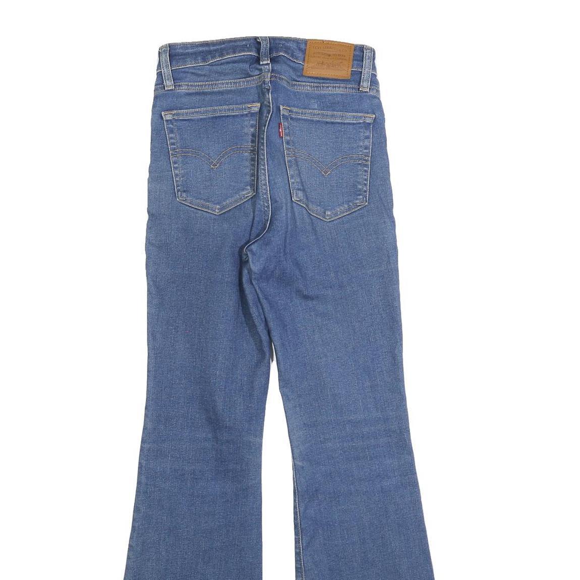 LEVI'S 726 BIG E Womens Slim Flared Denim Medium Wash W26 L30 Vintage Cotton