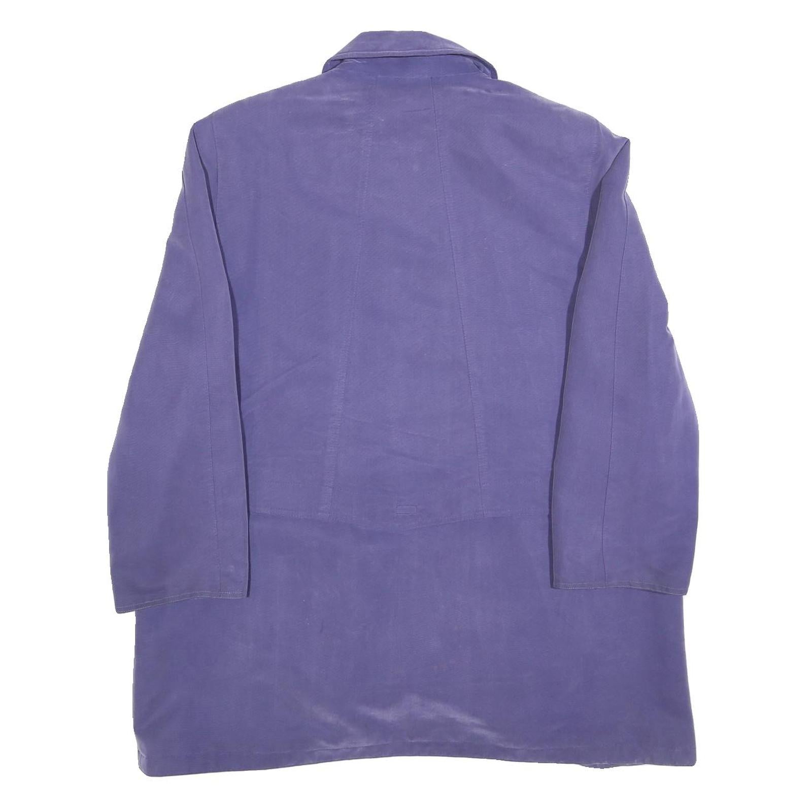 Womens Purple Button Jacket UK 18 Polyester Blend Classic Plain Stylish