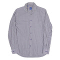 JOOP Mens Blue & White Checked Shirt M Cotton Blend Classic Long Sleeve Button