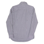 JOOP Mens Blue & White Checked Shirt M Cotton Blend Classic Long Sleeve Button