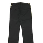 JOSEPH Womens Cotton Blend Black Regular Straight Trousers W31 L34 Zip Casual