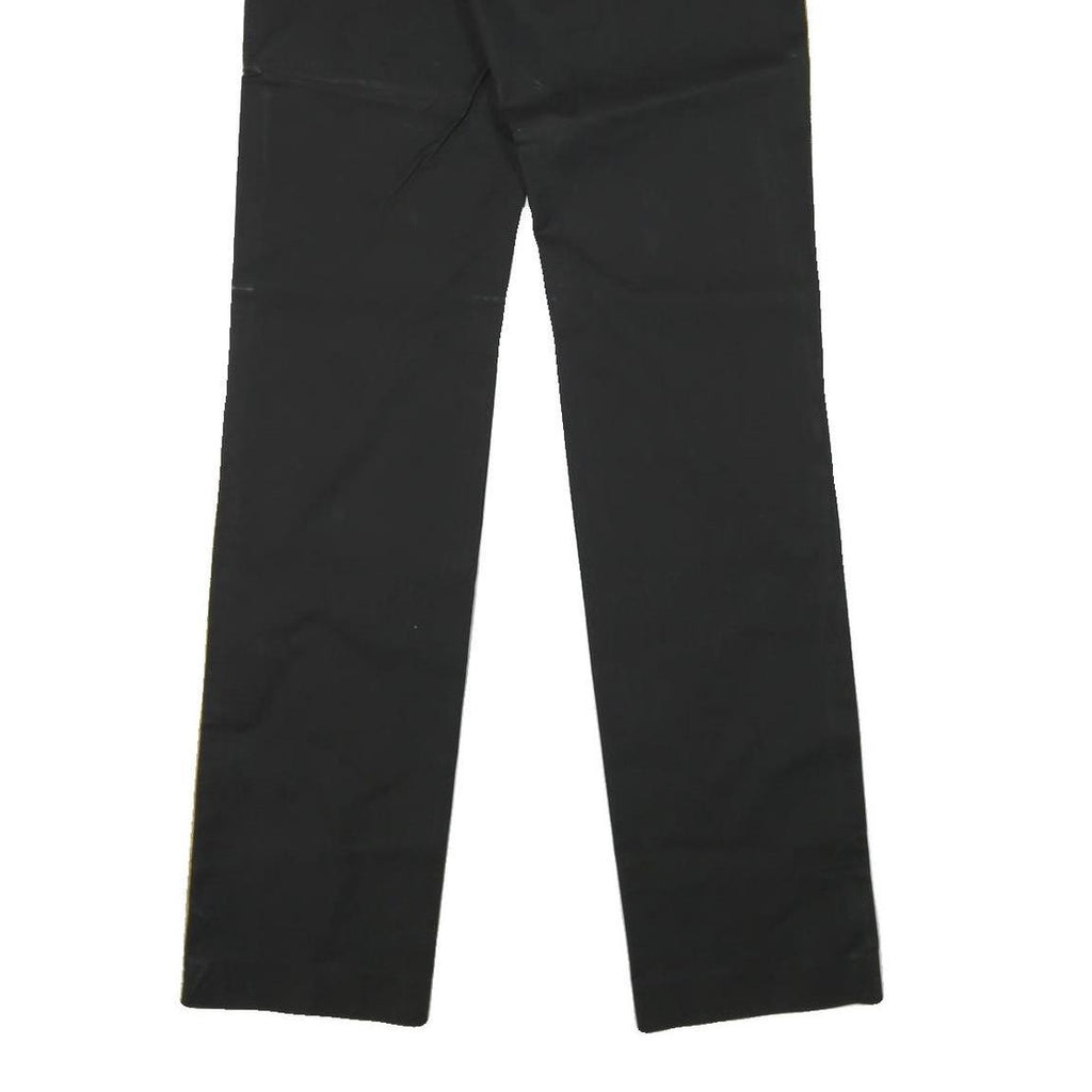 JOSEPH Womens Cotton Blend Black Regular Straight Trousers W31 L34 Zip Casual
