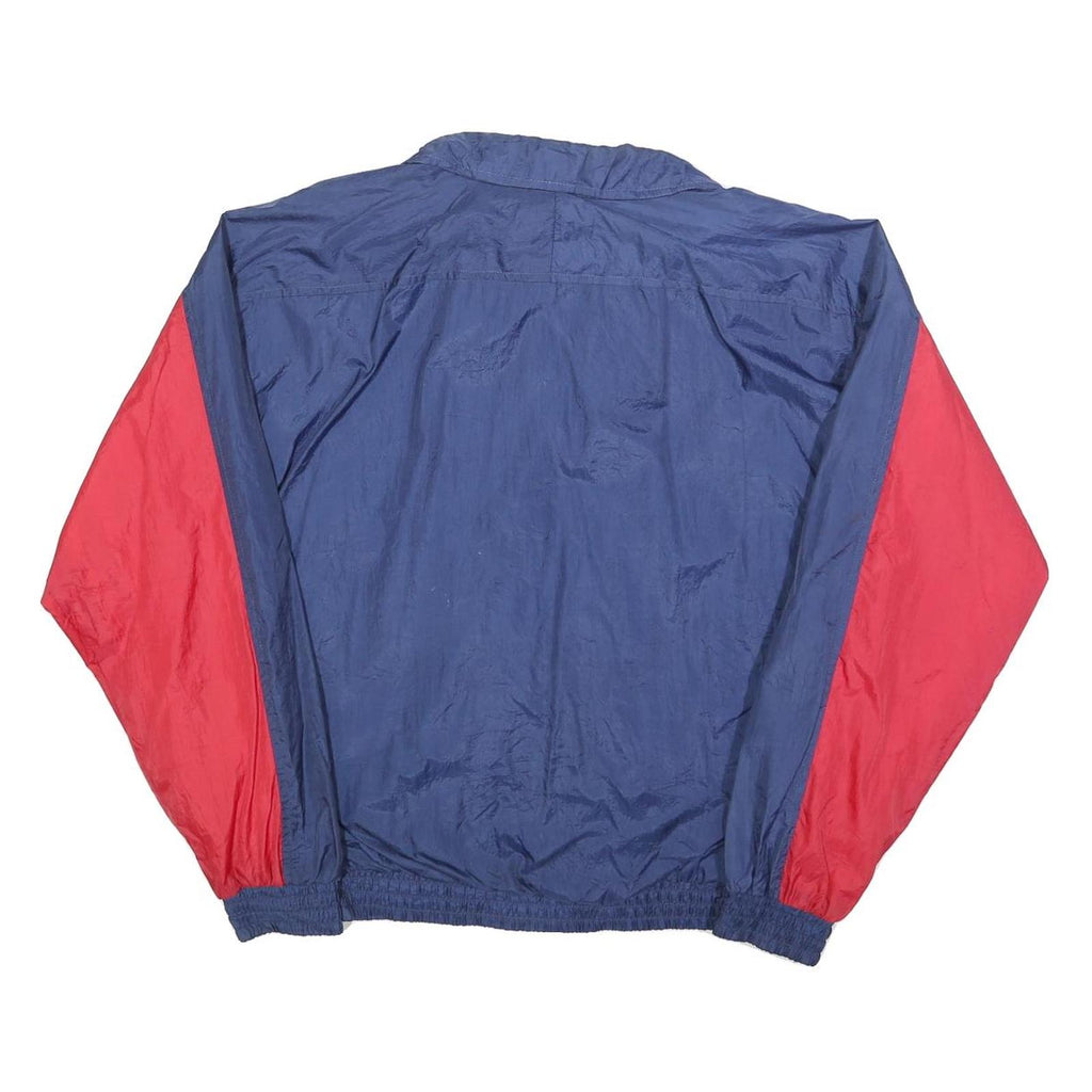 SPADLING Mens Blue & Red Nylon Zip Jacket M Sports Casual Retro Lightweight