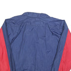 SPADLING Mens Blue & Red Nylon Zip Jacket M Sports Casual Retro Lightweight