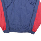 SPADLING Mens Blue & Red Nylon Zip Jacket M Sports Casual Retro Lightweight