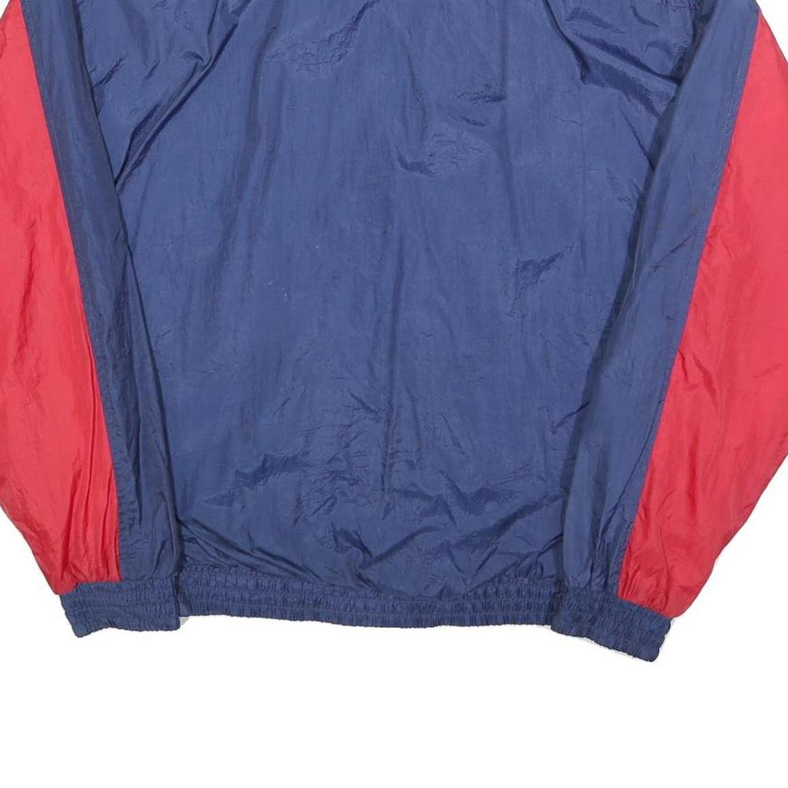 SPADLING Mens Blue & Red Nylon Zip Jacket M Sports Casual Retro Lightweight